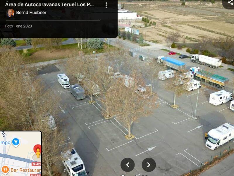 fotos de area de autocaravanas teruel los planos